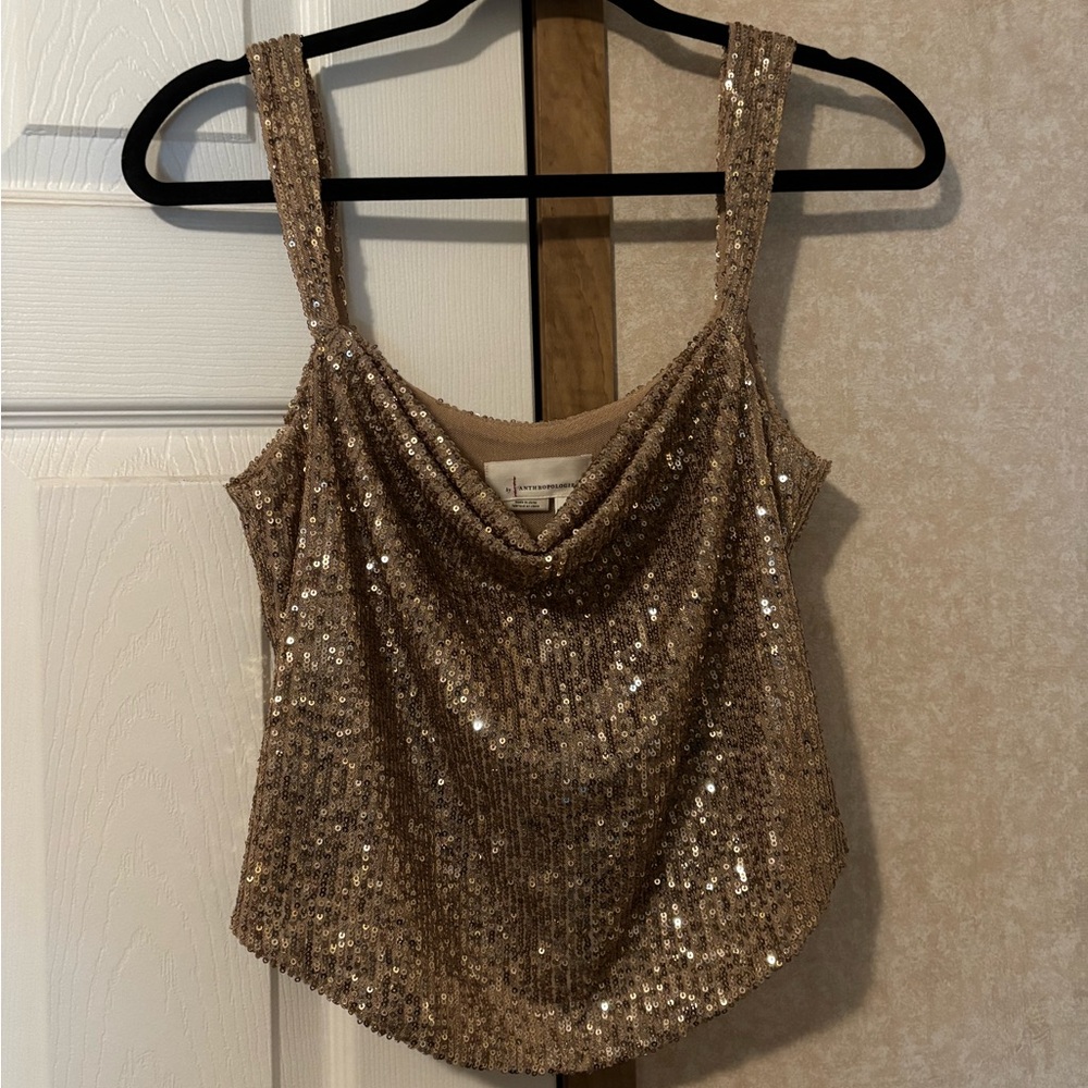 Anthropologie Sequin Top